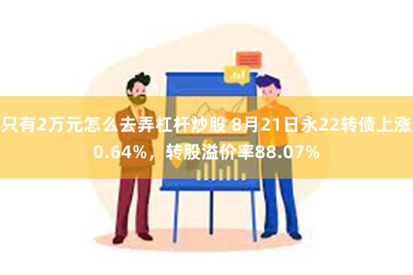 只有2万元怎么去弄杠杆炒股 8月21日永22转债上涨0.64%，转股溢价率88.07%