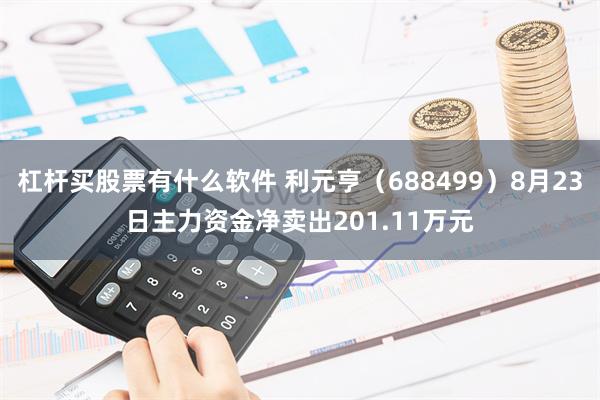 杠杆买股票有什么软件 利元亨（688499）8月23日主力资金净卖出201.11万元