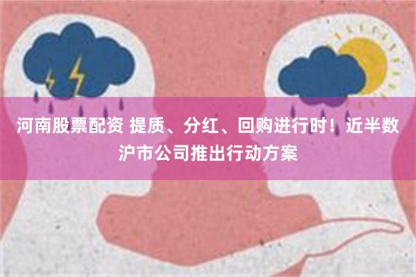 河南股票配资 提质、分红、回购进行时！近半数沪市公司推出行动方案