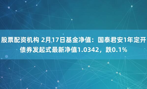 股票配资机构 2月17日基金净值：国泰君安1年定开债券发起式最新净值1.0342，跌0.1%