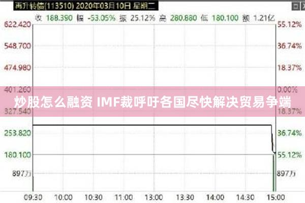炒股怎么融资 IMF裁呼吁各国尽快解决贸易争端