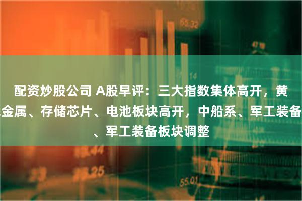 配资炒股公司 A股早评：三大指数集体高开，黄金、有色金属、存储芯片、电池板块高开，中船系、军工装备板块调整